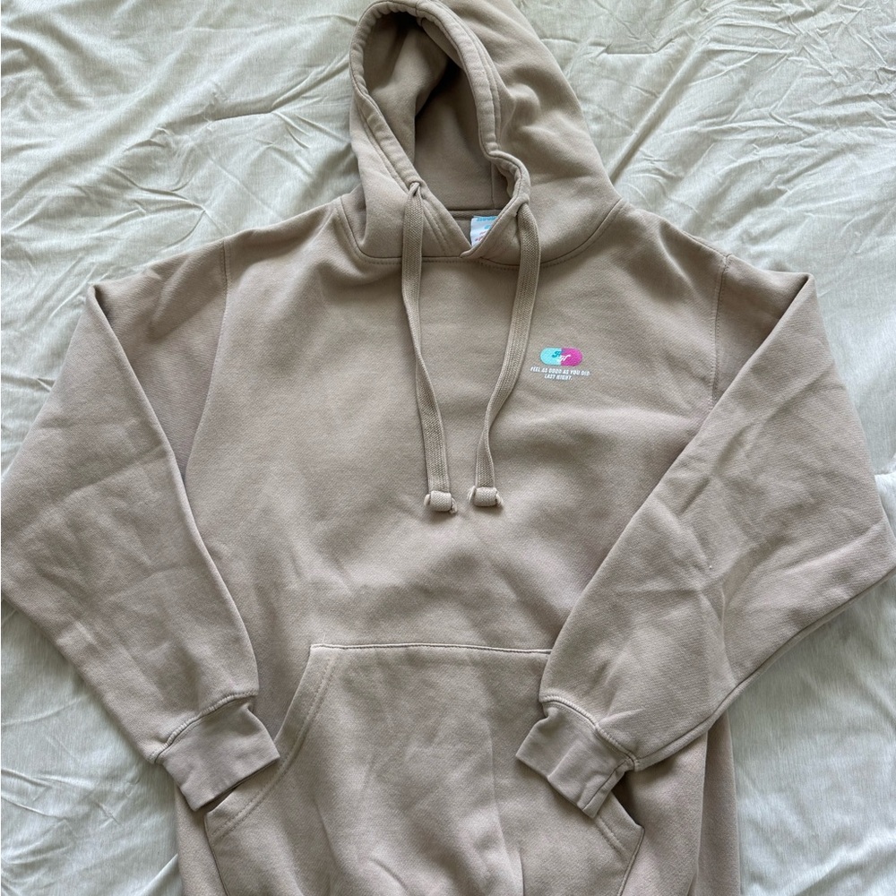 Tan Hoodie with Logo